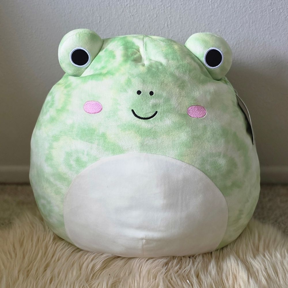 NWT Squishmallows Wendy The Frog 18in Green Tie Dye Stuffed Animal